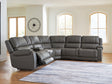 Mega Furniture - Ashley Furniture - 5Z - Pittson Sectional - 6-Piece Power Reclining Sectional - PCU12600S5
