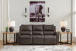 Mega Furniture - Ashley Furniture - Boxmere Living Room - Reclining Power Sofa / Storm - U1310087