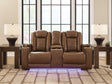 Mega Furniture - Ashley Furniture - Gruaro Living Room - PWR REC Loveseat/CON/ADJ HDRST - PCU1420018