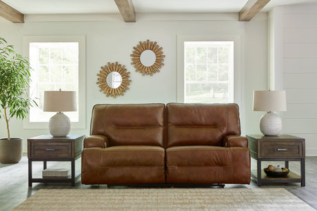 Mega Furniture - Ashley Furniture - Francesca Living Room - 2 Seat PWR REC Sofa ADJ HDREST / Auburn - U2570547