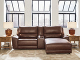 Mega Furniture - Ashley Furniture - DeepWakes Sectional - 3-Piece Power Reclining Sectional with Chaise / Canyon - PCU62607S4