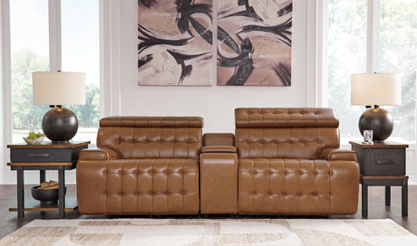 Mega Furniture - Ashley Furniture - Temmpton Sectional - 6-Piece Power Reclining Sectional / Chocolate - U92708S5