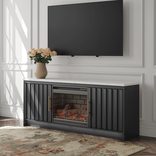 Mega Furniture - Ashley Furniture - Cadmori 63" TV Stand with Electric Fireplace - 63" TV Stand with Electric Fireplace - W2616W2
