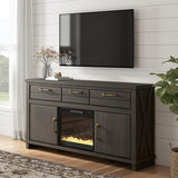 Mega Furniture - Ashley Furniture - Brazen Valley 71" TV Stand with Electric Fireplace - 71" TV Stand with Electric Fireplace - W2648W1