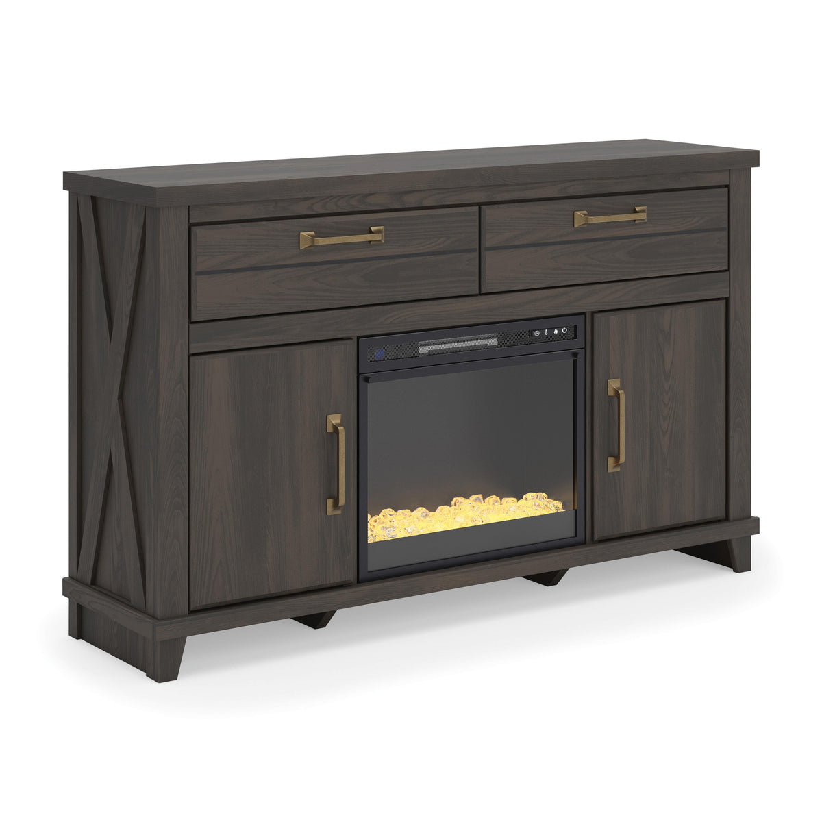Brazen Valley 60" TV Stand with Electric Fireplace