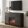 Mega Furniture - Ashley Furniture - Brazen Valley 60" TV Stand with Electric Fireplace - 60" TV Stand with Electric Fireplace - W2648W4