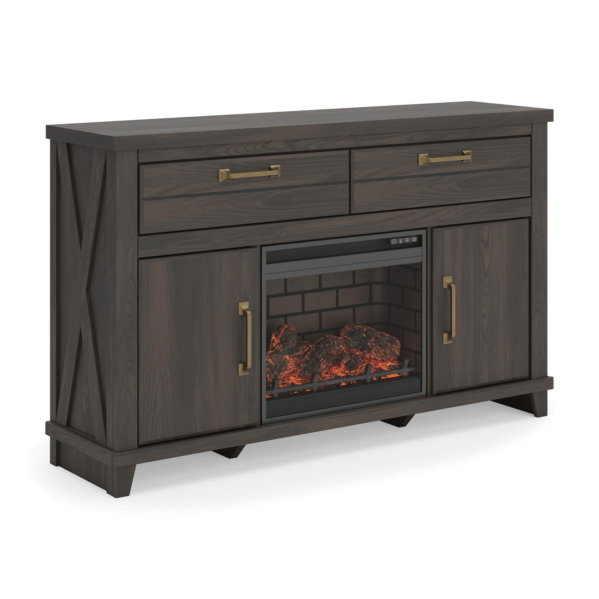 Brazen Valley 60" TV Stand with Electric Fireplace
