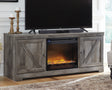 Mega Furniture - Ashley Furniture - Wynnlow 63" TV Stand with Electric Fireplace - 63" TV Stand with Electric Fireplace / Gray - W440W4