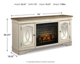 Realyn 74" TV Stand with Electric Fireplace