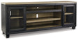 Mega Furniture - Ashley Furniture - Foyland 83" TV Stand - 83" / Black/Brown - W989-68
