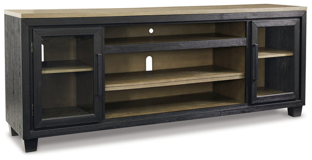 Mega Furniture - Ashley Furniture - Foyland 83" TV Stand - 83" / Black/Brown - W989-68